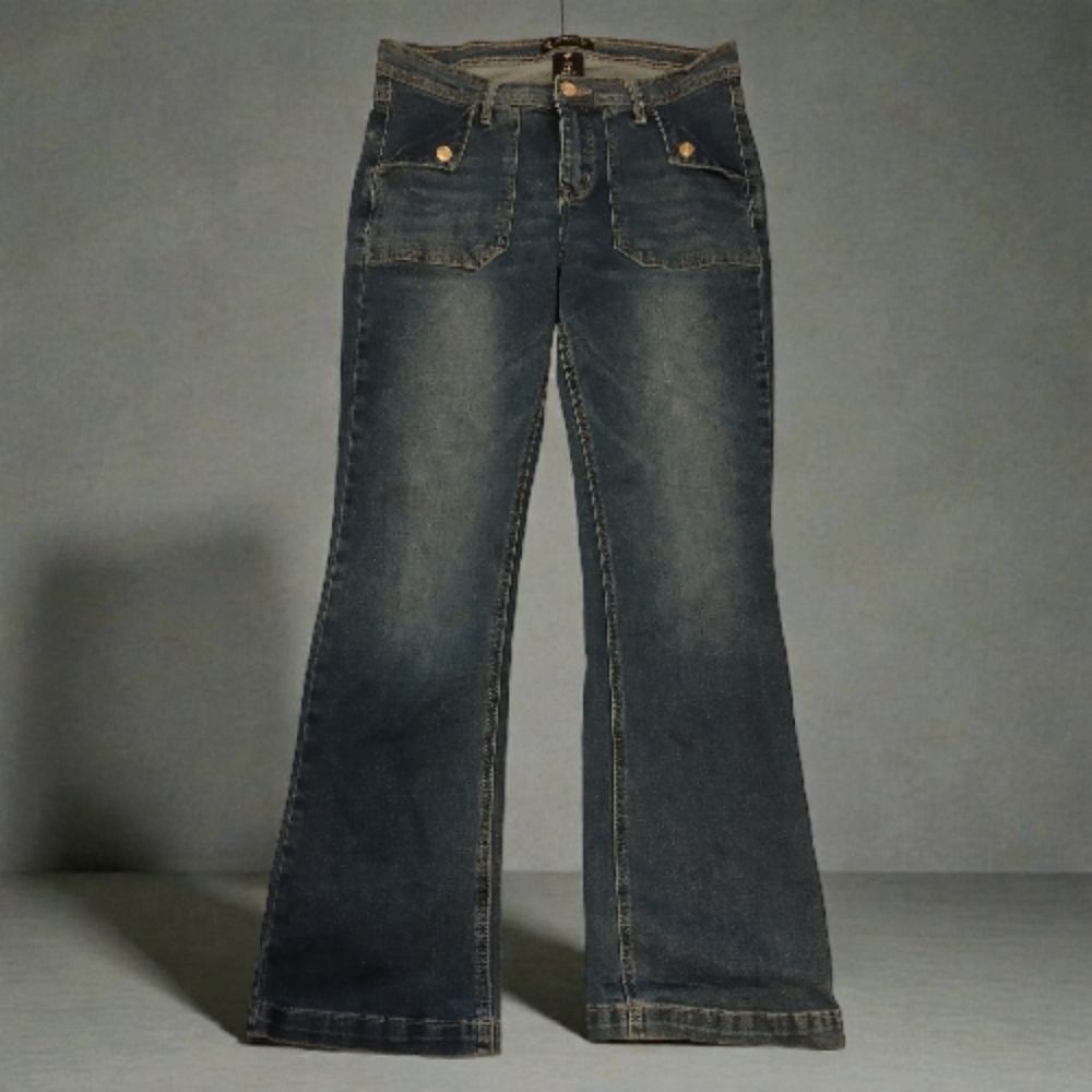 Nanette Lepore Dark Bllue High Rise Bootcut Jeans